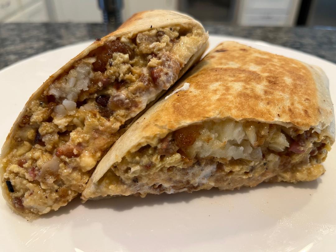 Featured image for “Pancetta Breakfast Burrito 🍳🌯”