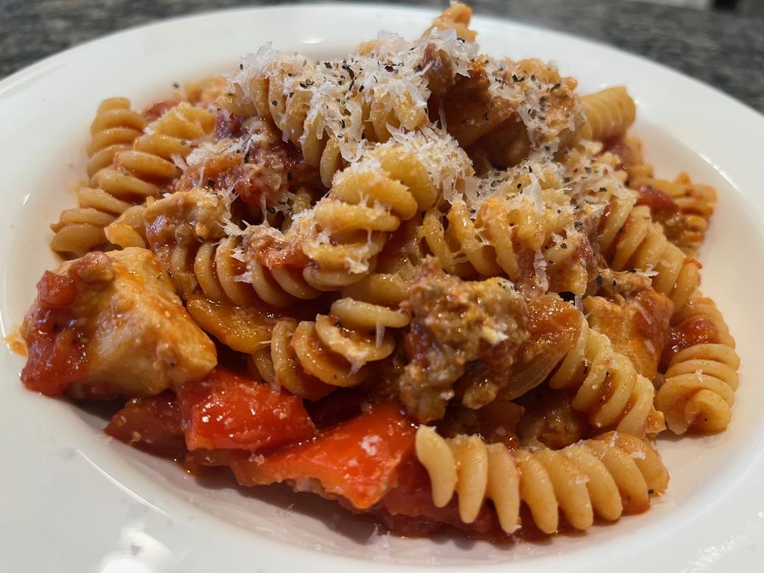 Featured image for “Rustic Chicken and Sausage Pasta 😋”