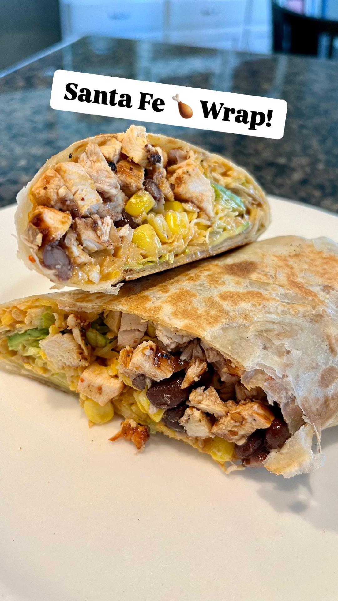 Featured image for “Santa Fe Chicken Wrap 🌯❤️ #chickenwrap”